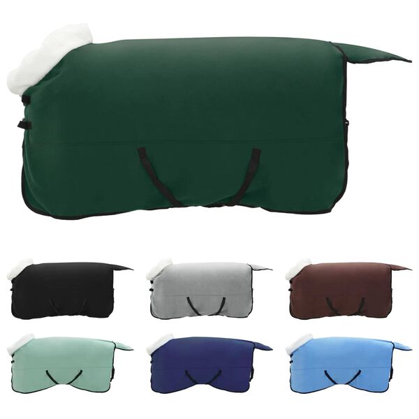 vidaXL Pokrivač za konje Cjela tamno zelena 145 cm Polartec