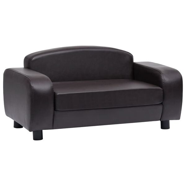 vidaXL Sofa za pse smeđa 80 x 50 x 40 cm od umjetne kože