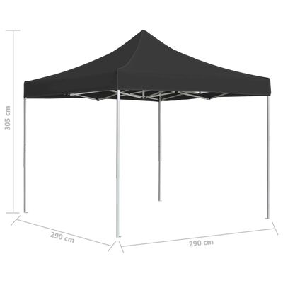 vidaXL Profesionalni sklopivi šator za zabave 3 x 3 m antracit