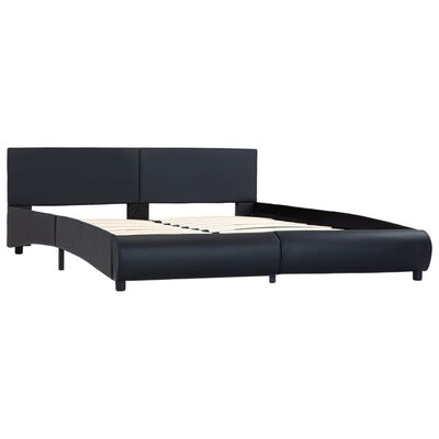 vidaXL Okvir za krevet od umjetne kože crni 160 x 200 cm