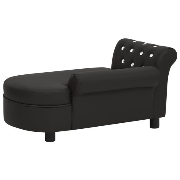 vidaXL Sofa za pse crna 83 x 45 x 42 cm od umjetne kože