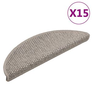 vidaXL Samoljepljivi otirači za stepenice 15 kom 56x17x3 cm srebrni