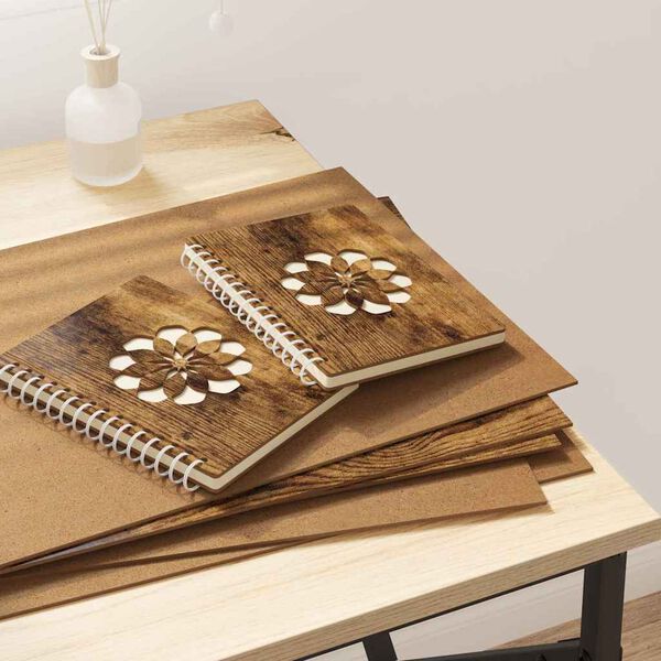 vidaXL Dekor Paneli 50 pcs Dimljeni hrast 30 x 42 x 0.27 cm