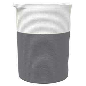 vidaXL Ko&scaron;ara za pohranu sivo-bijela &Oslash; 49x65 cm pamučna