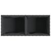 vidaXL Vrtna sadilica s 2 posude crna 72 x 30 x 32 cm od poliratana