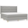 vidaXL Krevet box spring s madracem svjetlosiva 160x200 cm tkanina