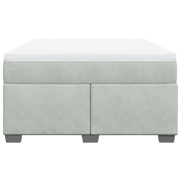 vidaXL Krevet s oprugama i madracem svjetlosivi 140x190 cm bar&scaron;unasti