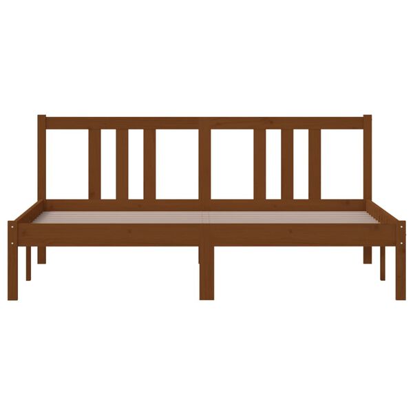 vidaXL Okvir za krevet masivno drvo boja meda 150 x 200 cm bračni