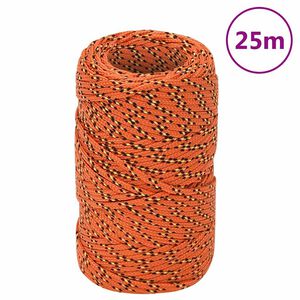vidaXL Brodski konop narančasti 2 mm 25 m od polipropilena