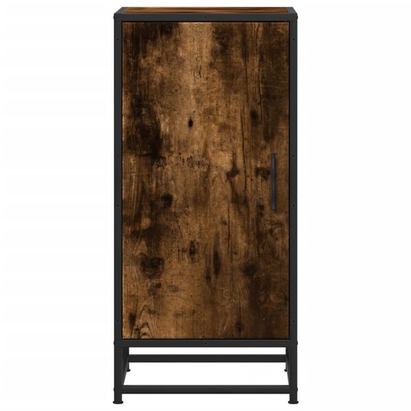 vidaXL Komoda boja hrasta 35,5x35x76 cm konstruirano drvo i metal