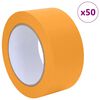 vidaXL Trake za maskiranje slikara 50 pcs Žuta 50mm x 50m Papir