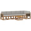 vidaXL Set vanjskih sofa 7 kom. Prirodna i svjetlosiva Poliester