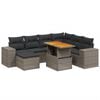 vidaXL 8-dijelni set vrtnih sofa od poliratana s jastucima sivi