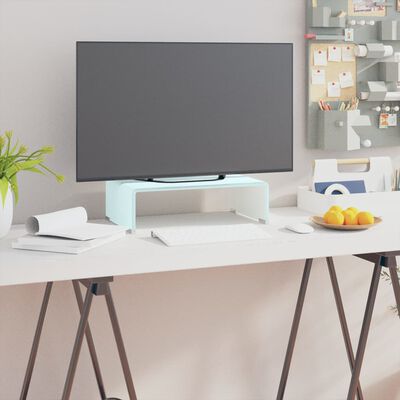 vidaXL Stalak za TV/monitor stakleni zeleni 40 x 25 x 11 cm