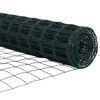 vidaXL Ograda s postovima Zelena 0,6 x 10 m Čelik i PVC