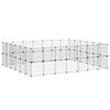 vidaXL Kavez za ljubimce s 52 panela i vratima crni 245 x 210 x 70 cm čelični