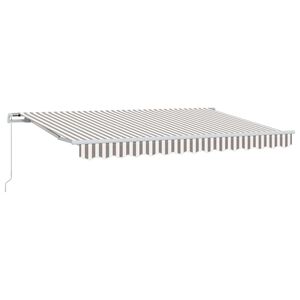 vidaXL Povlačivi tende Svijetlo siva i bijela. 450 &times; 350 cm