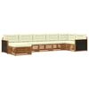 vidaXL Set vanjskih sofa 7 kom. Prirodna i krem
