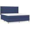 vidaXL Krevet s oprugama i madracem plavi 160x200 cm od tkanine