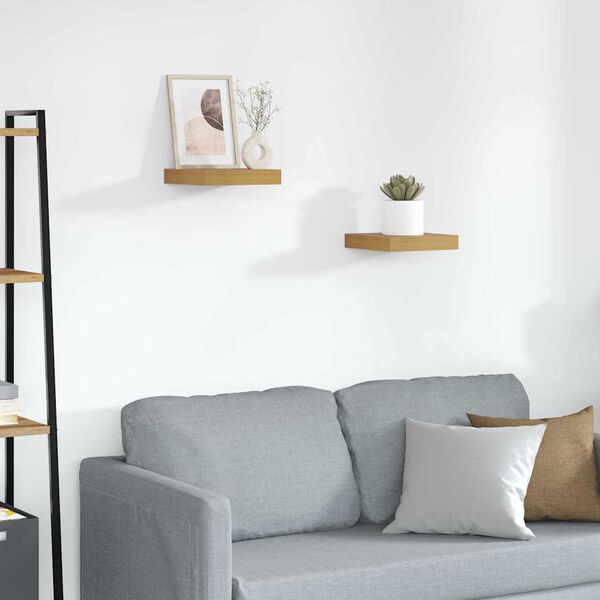 vidaXL Polica na zidu 2 pcs Bež 23 x 23,5 x 4 cm Konstruirano drvo