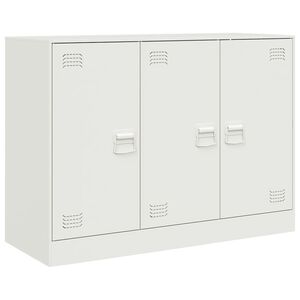 vidaXL Komoda bijela 99 x 39 x 73 cm čelična