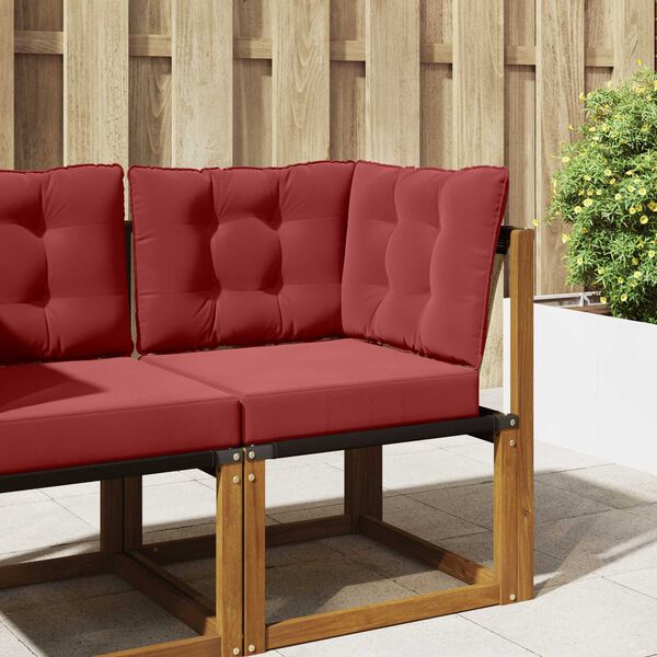 vidaXL Jastuk za vanjsku sofU 3 pcs boja crnog vina Poliester