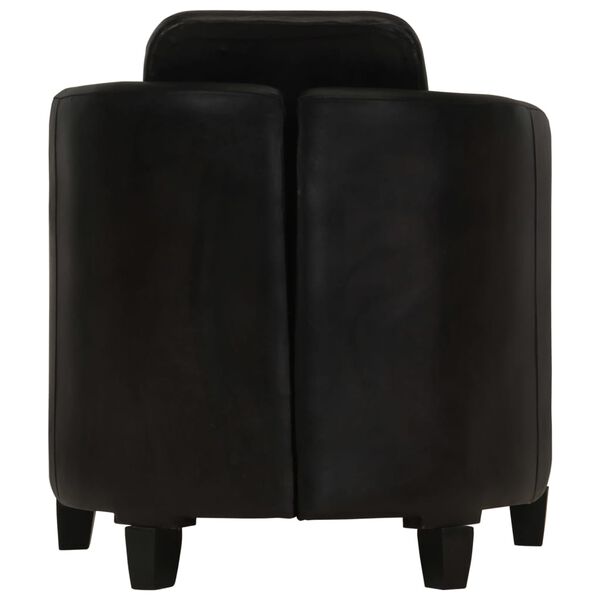 vidaXL Fotelja od prave kože crna