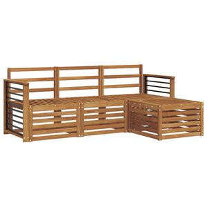 vidaXL Setovi sofa 4 pcs Prirodna Čvrsto drvo akacije