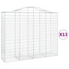 vidaXL Lučne gabionske ko&scaron;are 13kom 200x50x160/180cm pocinčano željezo