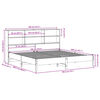 vidaXL Krevet s regalom za knjige bez madraca 180x200 cm od borovine