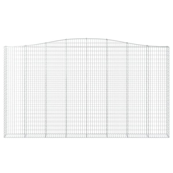 vidaXL Gabionska ko&scaron;ara s lukom 400x30x220/240 cm pocinčano željezo