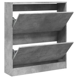 vidaXL Ormarić za cipele boja betona 80x21x87,5 cm konstruirano drvo