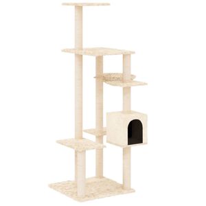 vidaXL Penjalica za mačke sa stupovima za grebanje krem 142 cm