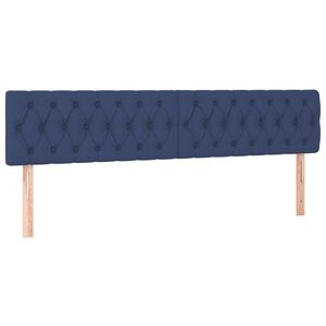 vidaXL Uzglavlja plava 200x7x78/88 cm od tkanine