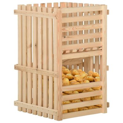 vidaXL Kutija za krumpire 50 x 50 x 80 cm od masivne borovine