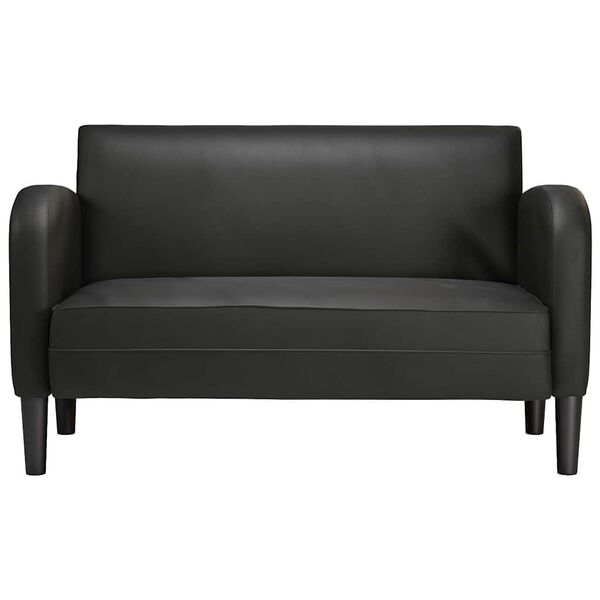 vidaXL Sofa za dvije osobe crna 110 cm umjetna koža