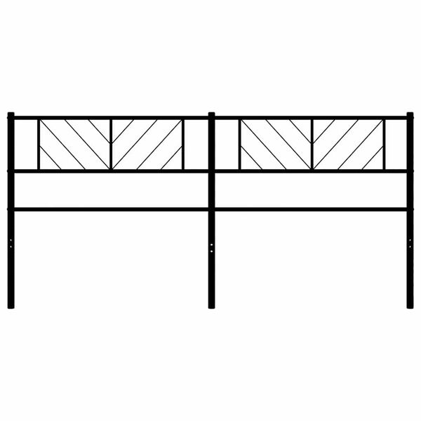 vidaXL Metalno zamjensko uzglavlje crno 200 cm