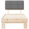 vidaXL Krevetni okvir s tapiciranim uzglavljem Svijetlo siva