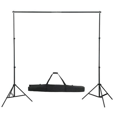 vidaXL Fotografski pozadinski sustav s potporom 600 x 300 cm crni