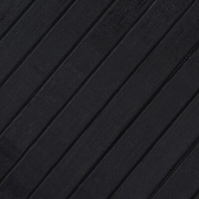 vidaXL Tepih pravokutni crni 100 x 200 cm od bambusa
