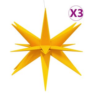 vidaXL Božićna svjetla s LED žaruljama 3 kom sklopiva žuta 100 cm