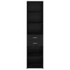 vidaXL Highboard Crni hrast 45 x 42,5 x 185 cm Konstruirano drvo