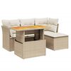vidaXL 6-dijelni set vrtnih sofa s jastucima bež od poliratana