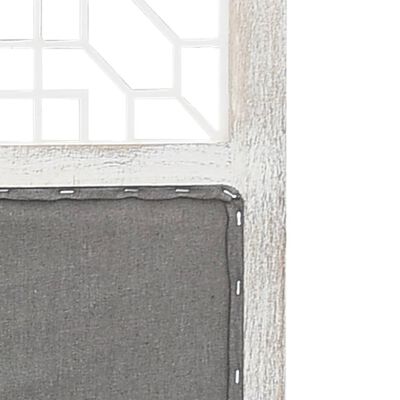 vidaXL Sobna pregrada s 3 panela siva 105 x 165 cm od tkanine