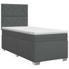 vidaXL Boxspring krevet s madracem Tamnosiva Jjedan Tkanina