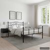 vidaXL Okvir za krevet crni metalni 140 x 200 cm