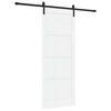 vidaXL Klizna vrata 83 x 211 cm Konstruirano drvo Bijela i crna