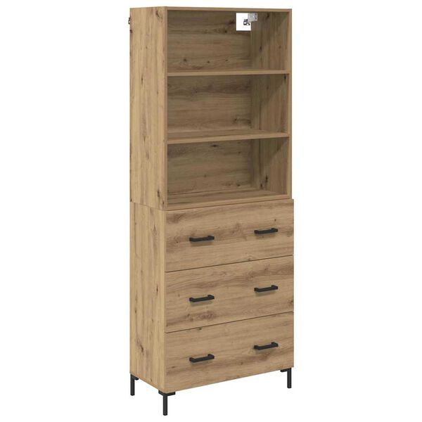 vidaXL Highboard Umjetnički hrast 69,5 x 34 x 180 cm Konstruirano drvo