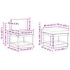 vidaXL Set vanjskih sofa 5 pcs Prirodna i bež Čvrsto drvo akacije