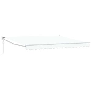 vidaXL Skrovita tenda Bijelo 400 &times; 300 cm Poliester i aluminij